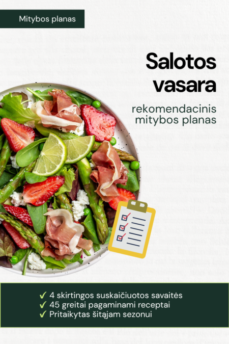 Rekomendacinis planas. Salotos (šiltasis sezonas)