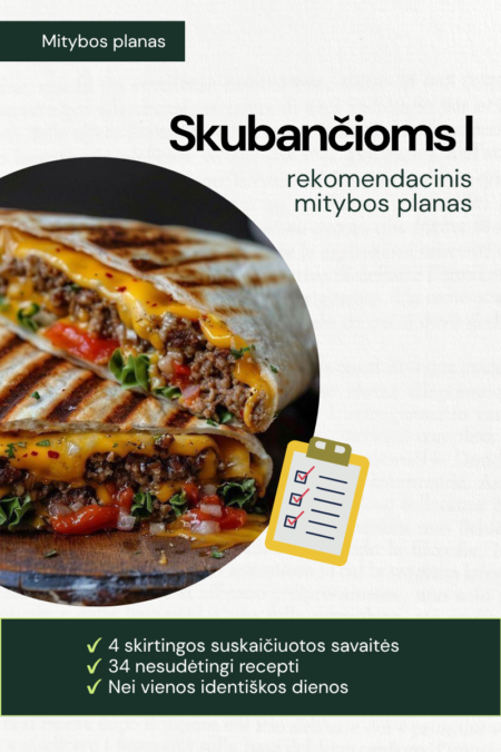 Rekomendacinis mitybos planas SKUBANČIOMS I dalis