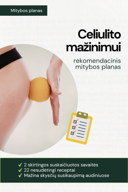 Rekomendacinis planas CELIULITO MAŽINIMUI